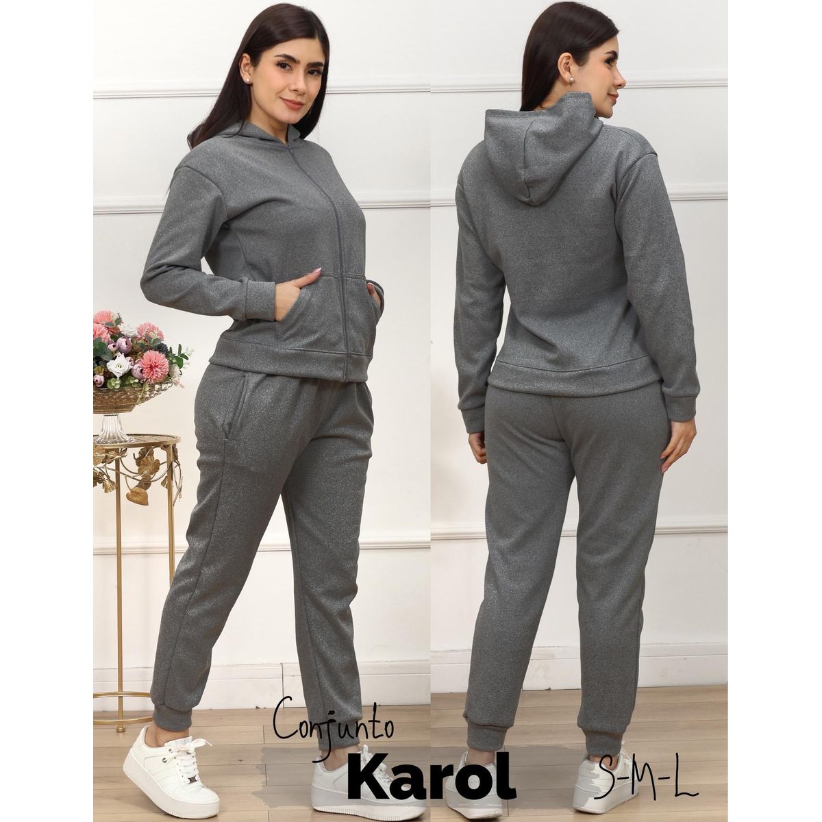 GENERICO - CONJUNTO DE DAMA KAROL  AFELPADO