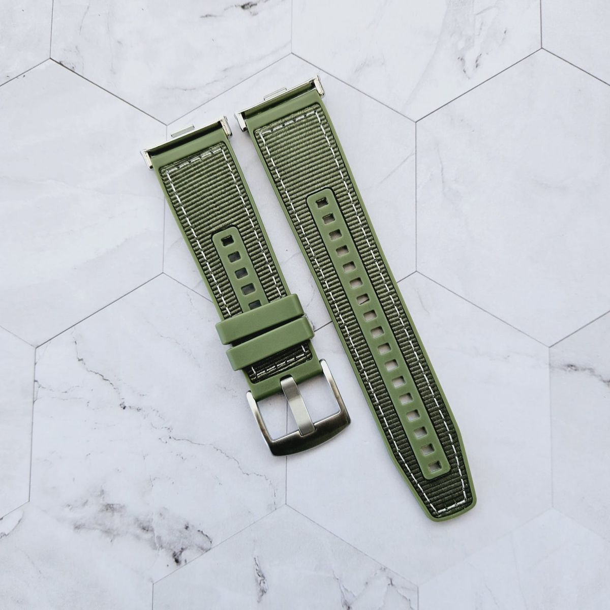 GENERICO - Correa Nylon con Silicona para REDMI WATCH 4 - Verde