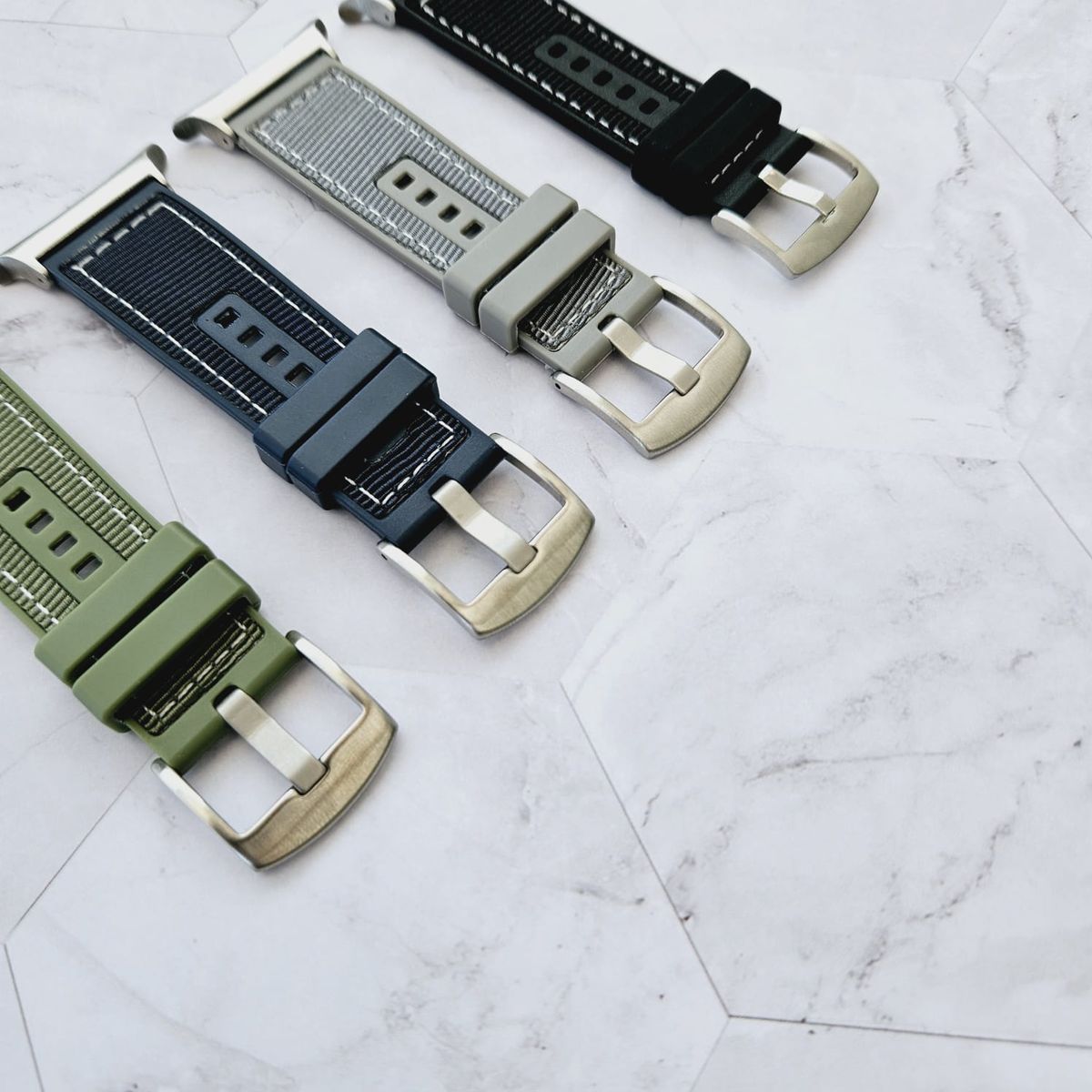 GENERICO - Correa Nylon con Silicona para SAMSUNG WATCH ULTRA - Verde