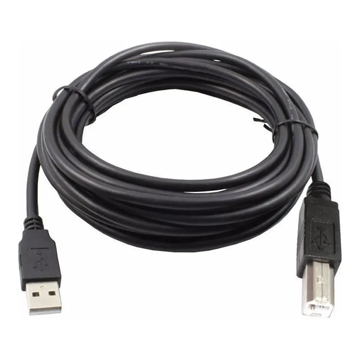 GENERICO - Cable USB para Impresora 5 Metros Negro / Genérico