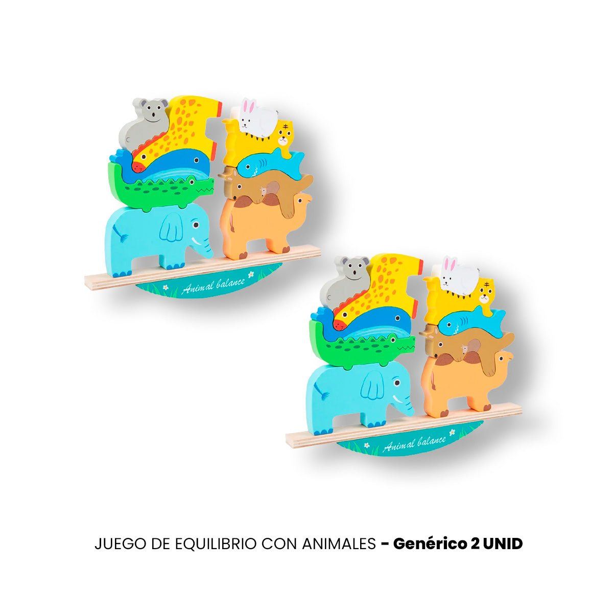 GENERICO - 2UNID JUEGO DE EQUILIBRIO CON ANIMALES