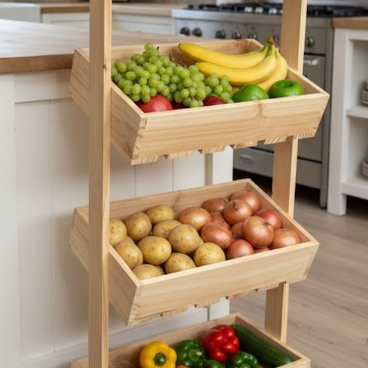 GENERICO - VERDULERO FRUTERO PINO COLOR NATURAL