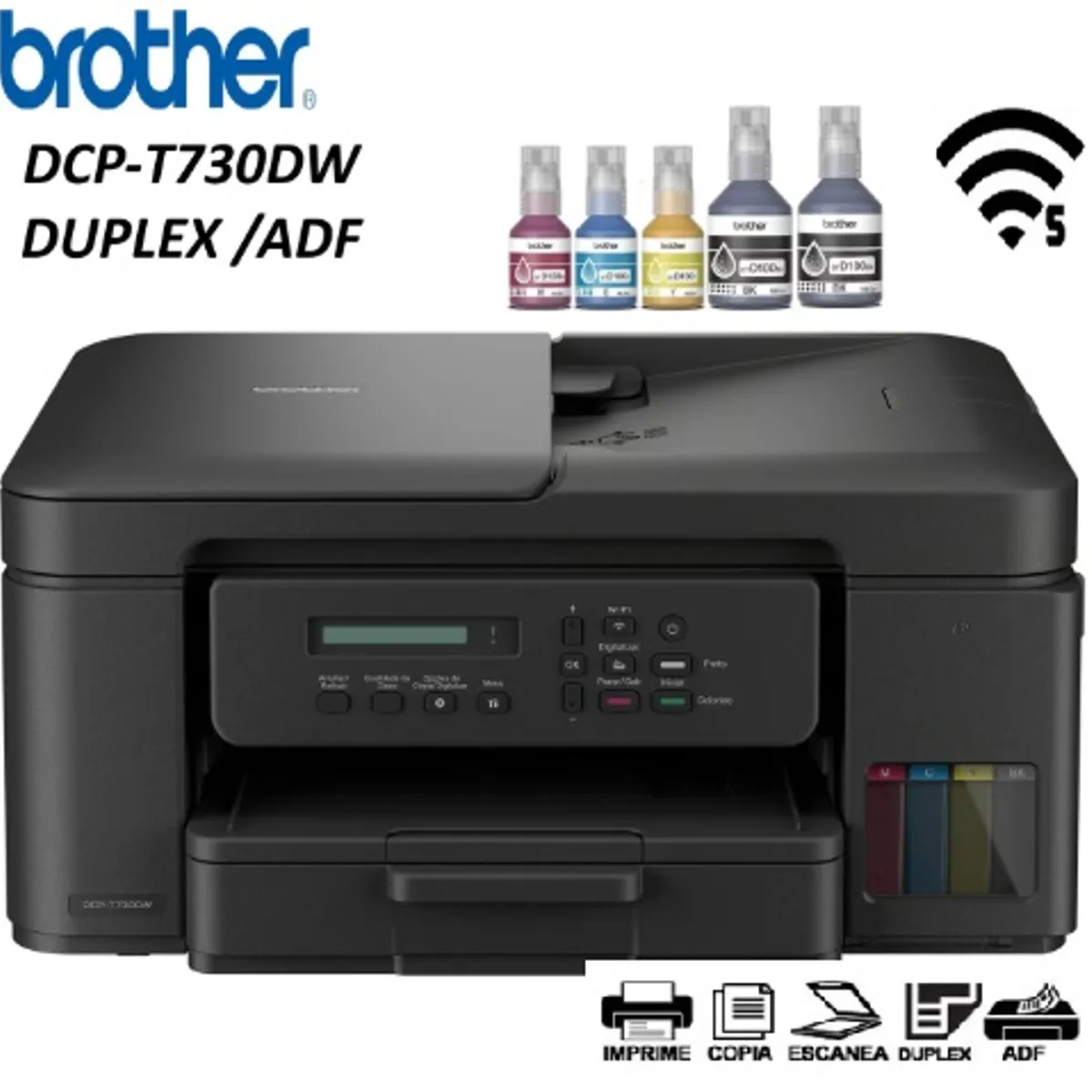 BROTHER - Impresora Brother DCP-T730DW Multifuncional Wifi E Impresión Dúplex