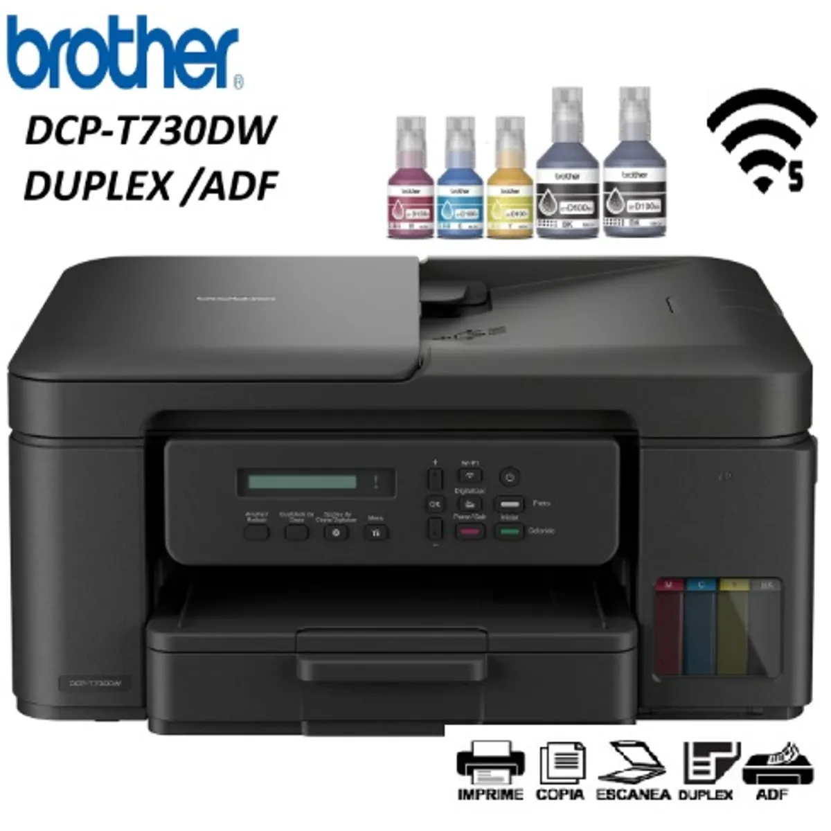 BROTHER - Impresora Brother DCP-T730DW Multifuncional Wifi E Impresión Dúplex
