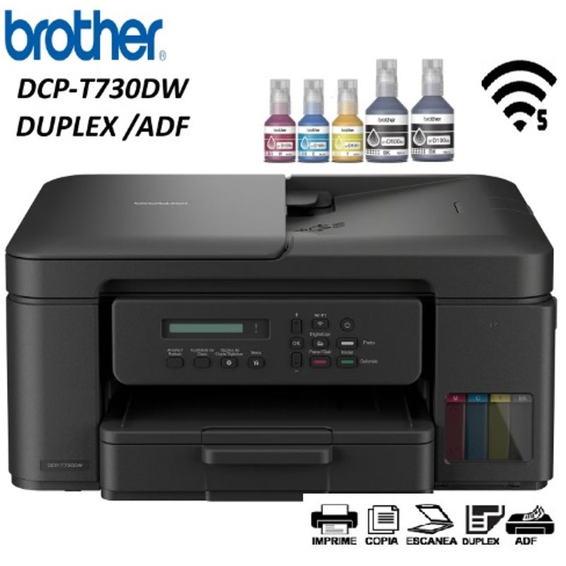 BROTHER - Impresora Brother DCP-T730DW Multifuncional Wifi E Impresión Dúplex