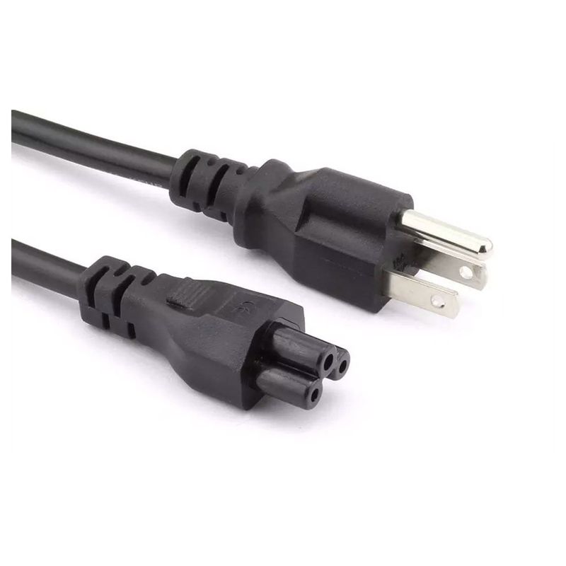 GENERICO - Cable de Poder para Laptop / Entrada Trebol un hilo 1.8 Metros