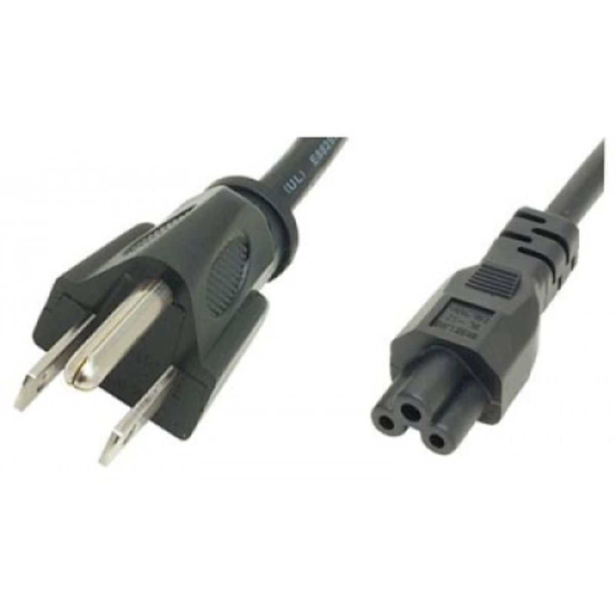 GENERICO - Cable de Poder para Laptop / Entrada Trebol un hilo 1.8 Metros