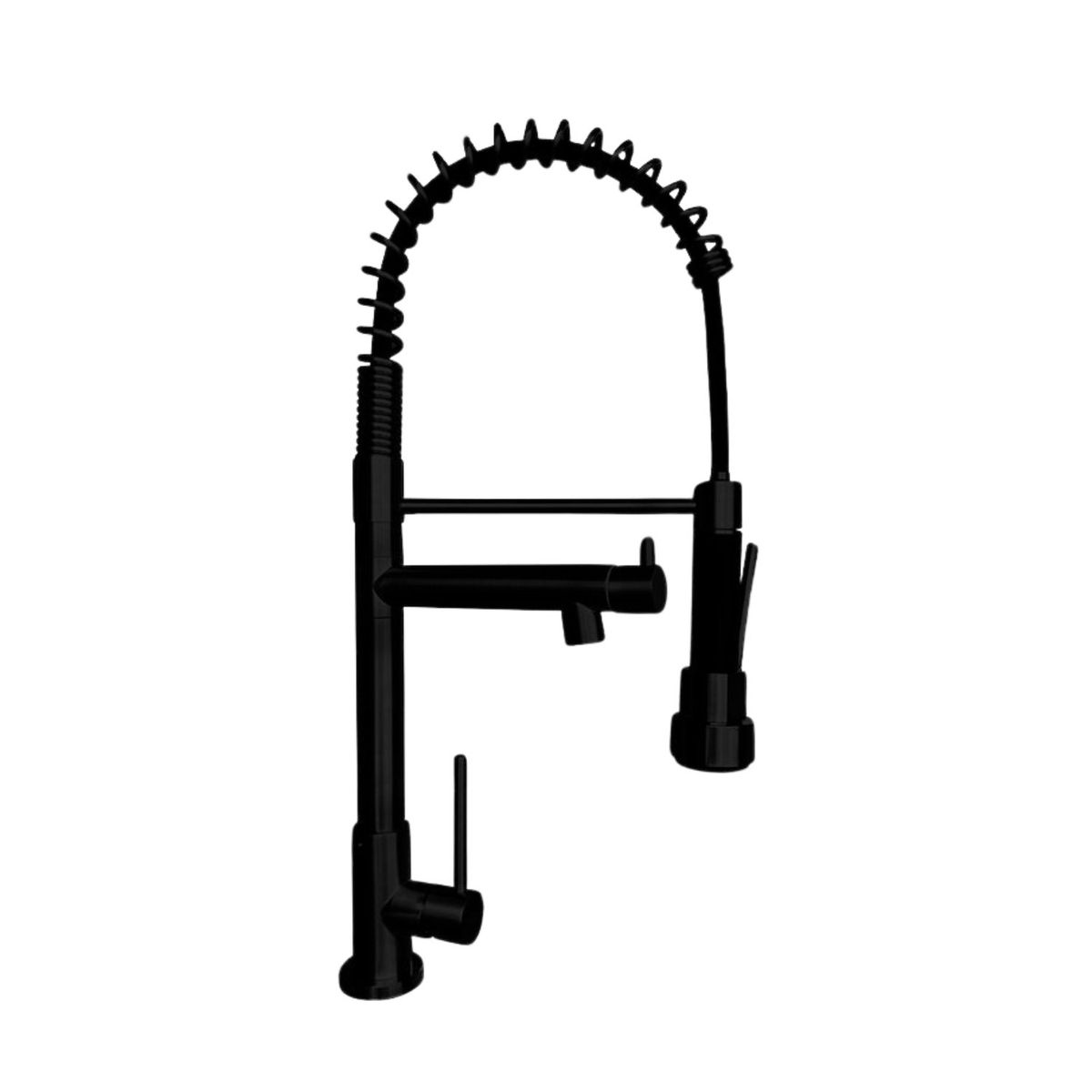 XM - Llave ganso para cocina para agua fría LC 304-309801 Negro Mate