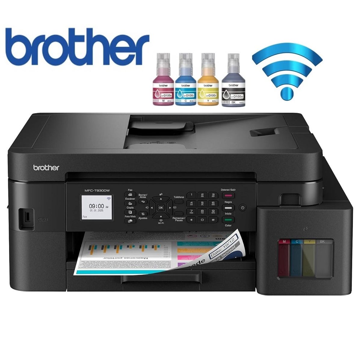 BROTHER - Impresora Brother MFC-T930DW Multifuncional Wifi E Impresión Dúplex