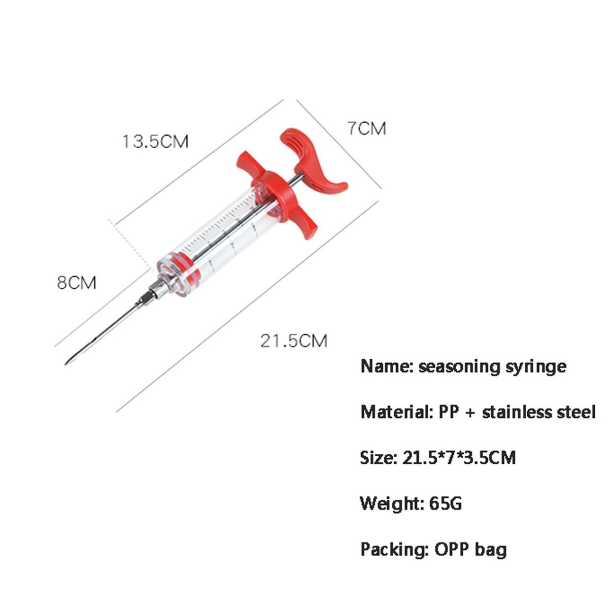 GENERICO - Jeringa Inyector Para Marinar Pavo Pollo Carne