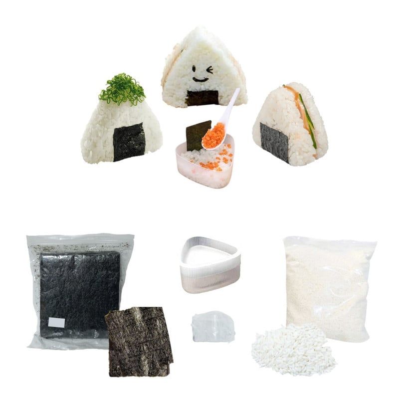 GENERICO - Pack Onigiri Basico 3u Molde Arroz Alga Nori