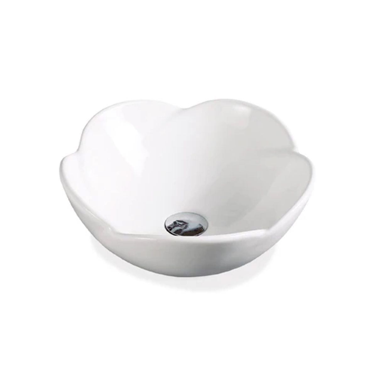 FRATELLI - Bowl de Loza Mod Flor Blanco 39x39x15cm