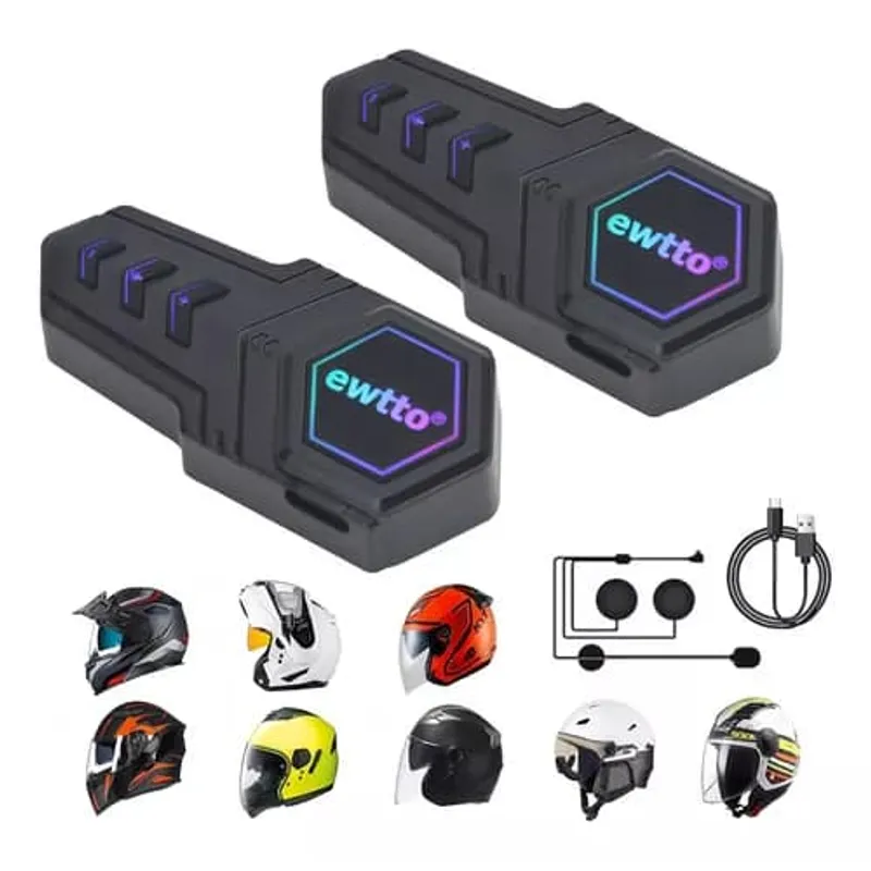 EWTTO - Bluetooth Para Casco De Moto Ewtto IMPERMEABLES