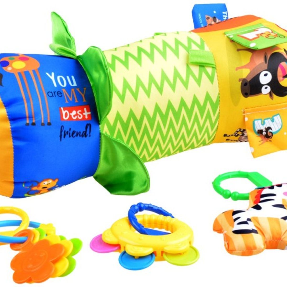 GENERICO - Rodillo Para Estimulacion Gateo De Bebe Con Sonajero Unisex