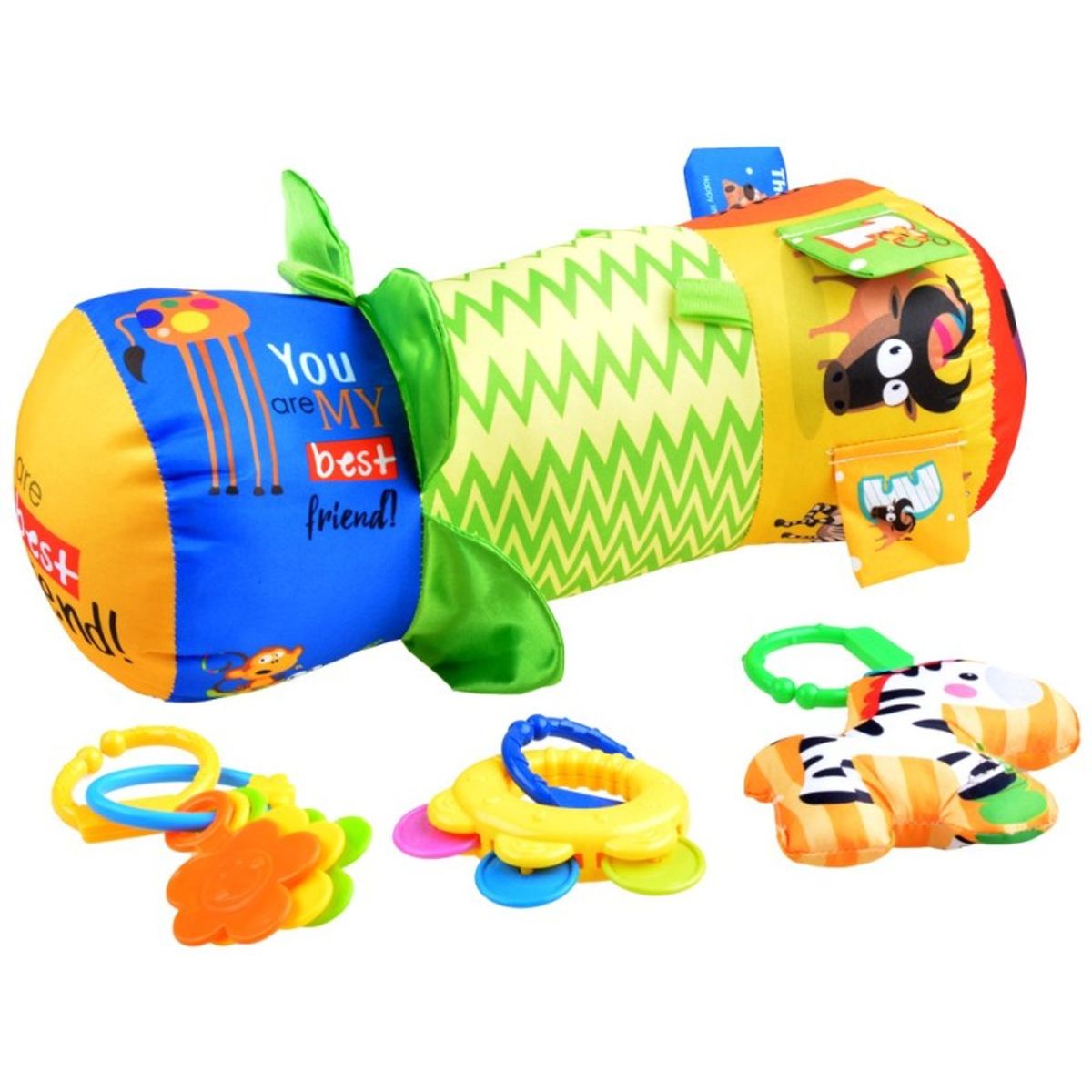 GENERICO - Rodillo Para Estimulacion Gateo De Bebe Con Sonajero Unisex