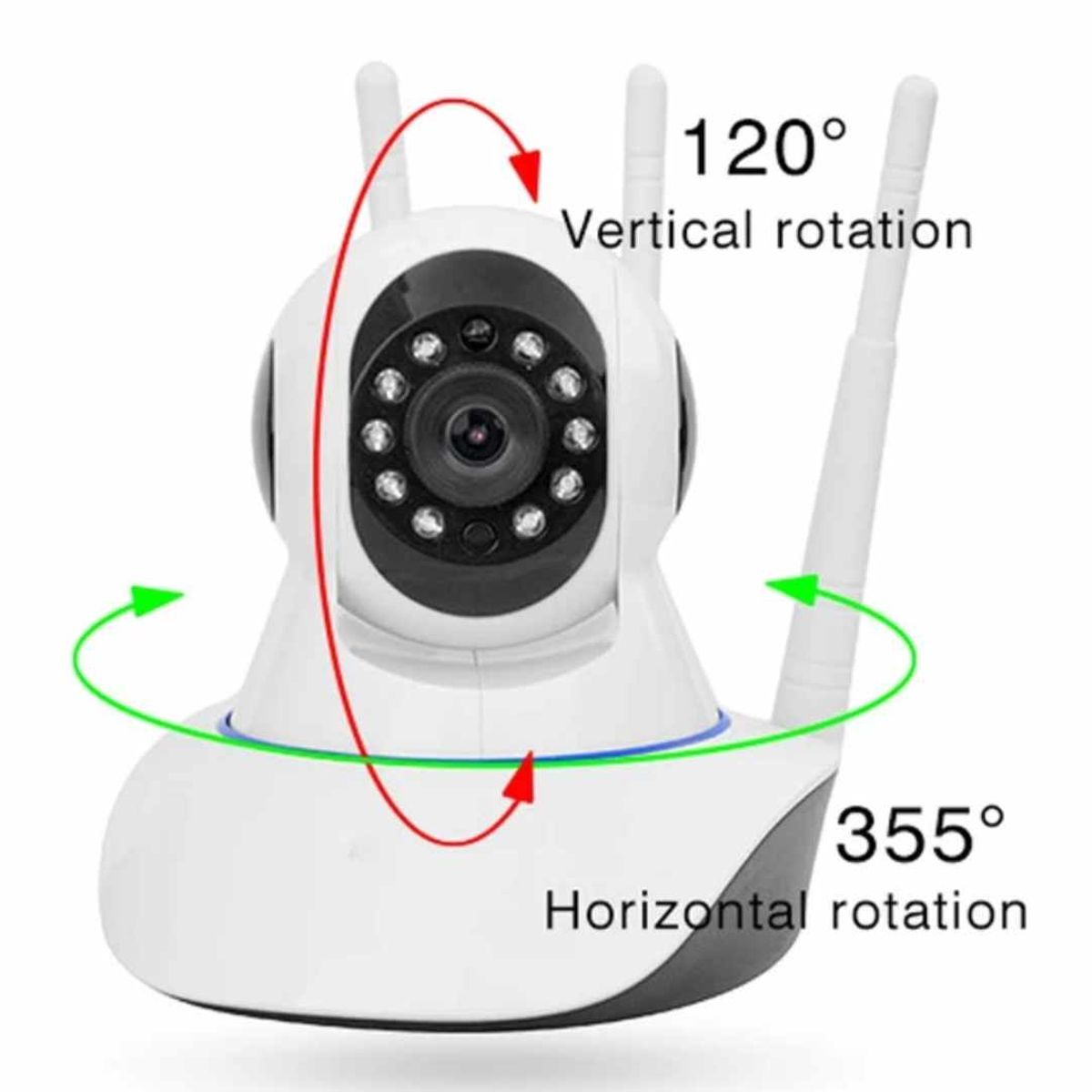 GENERICO - Camara Seguridad Full HD Interior Wifi Sensor de Movimiento 360°