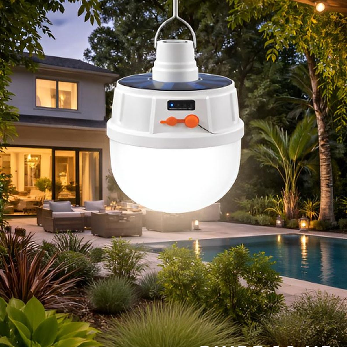 GENERICO - FOCO LED REFLECTOR SOLAR LINTERNA 200W LUZ FRIA RINDE12HRS CONTINUAS PREMIUM