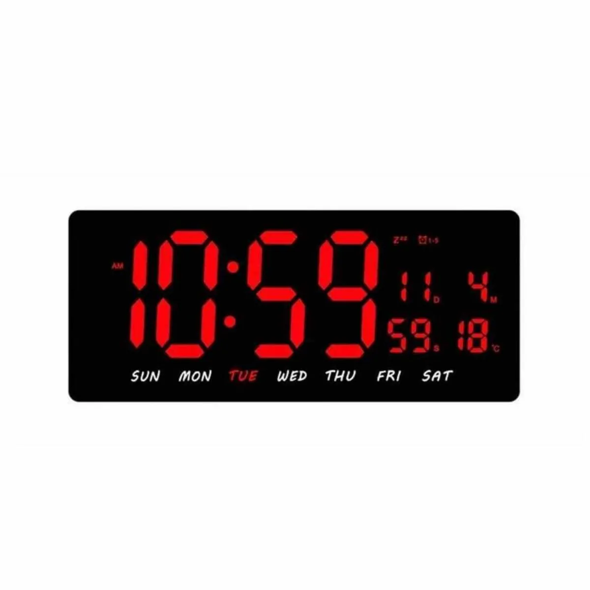 GENERICO - Reloj Digital LED de Pared con Calendario Fecha Temperatura