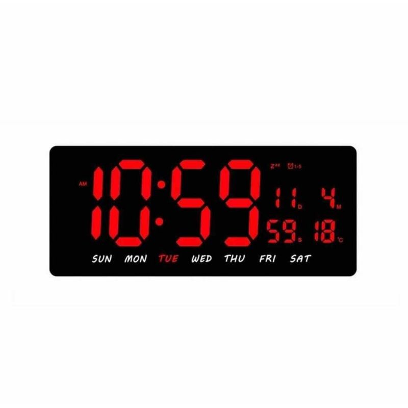 GENERICO - Reloj Digital LED de Pared con Calendario Fecha Temperatura