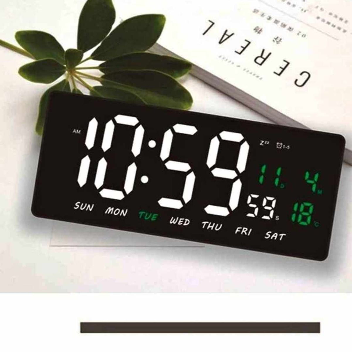 GENERICO - Reloj Digital LED de Pared con Calendario Fecha Temperatura