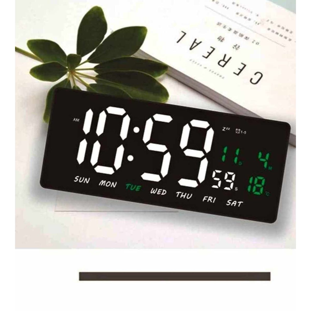 GENERICO - Reloj Digital LED de Pared con Calendario Fecha Temperatura