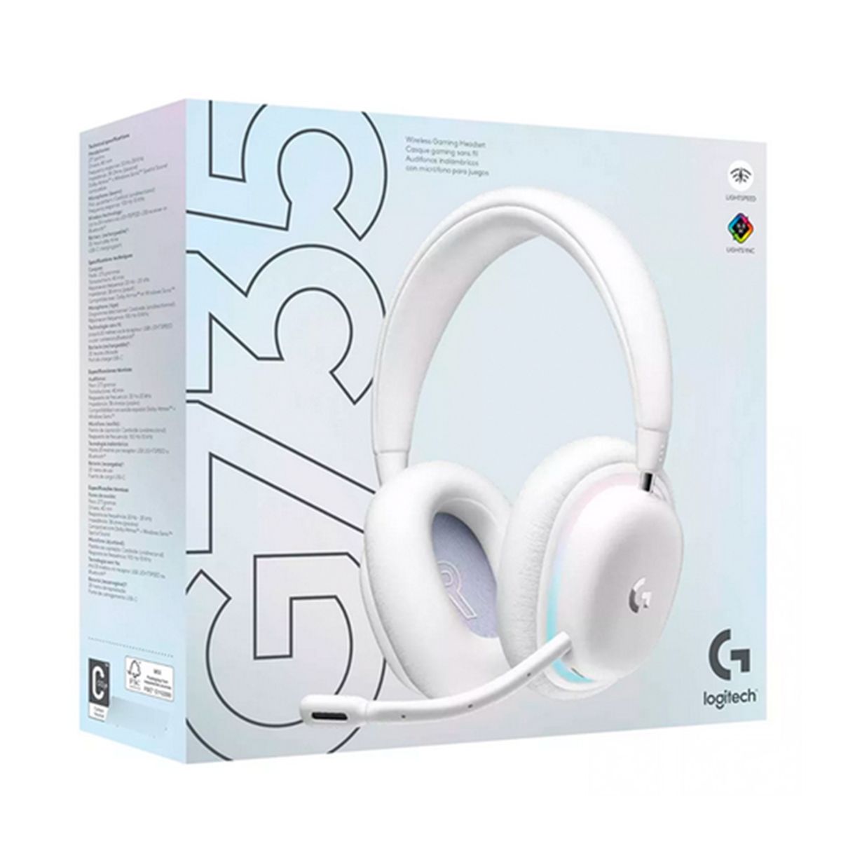 LOGITECH - AUDIFONO LOGITECH G735 LIGHTSPEEDBLUETOOTH RGB WHITE