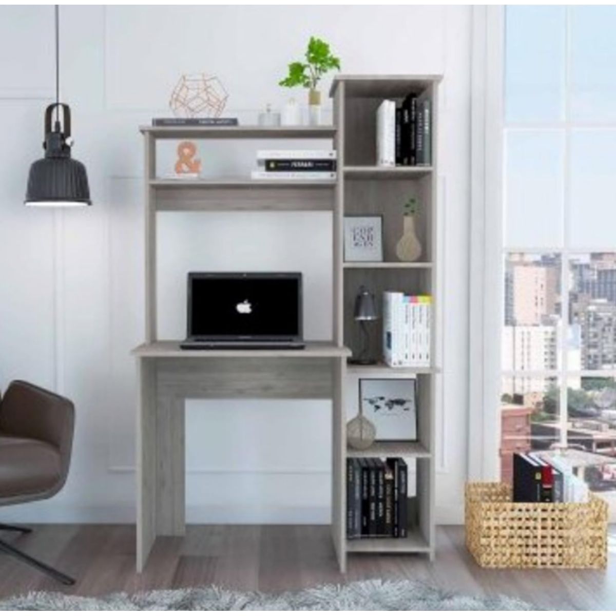 NACION MUEBLES - ESCRITORIO NACION MUEBLES JARAD COLOR GRIS CLARO