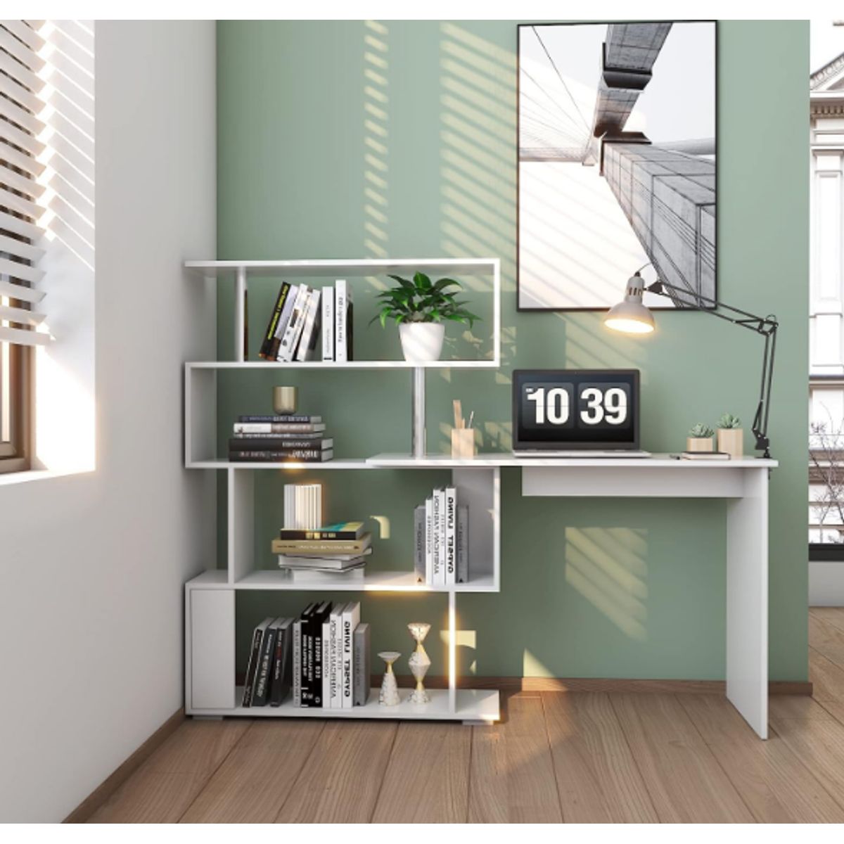 NACION MUEBLES - ESCRITORIO NACION MUEBLES EMINEM COLOR BLANCO