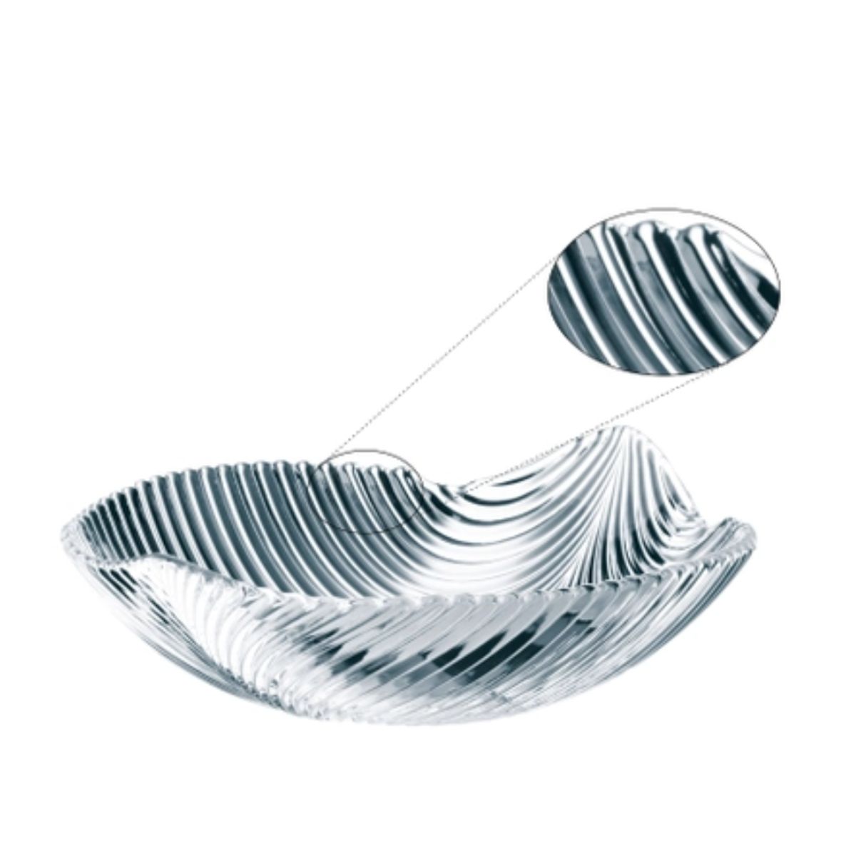 HYGGE - Gran Frutero de Vidrio en forma de Hoja