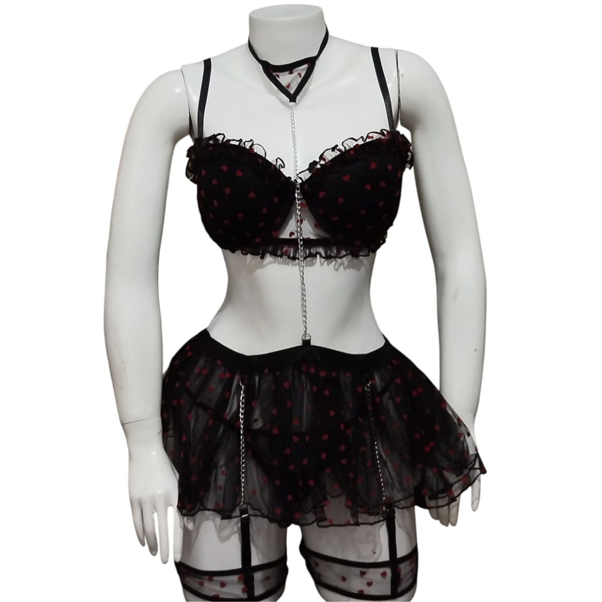 GENERICO - BRALETTE LENCERIA PORTALIGA LIGERO ENCAJE SIEMPRE LISTA