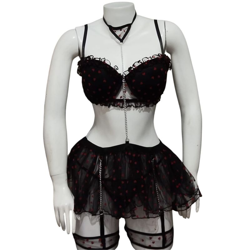 GENERICO - BRALETTE LENCERIA PORTALIGA LIGERO ENCAJE SIEMPRE LISTA