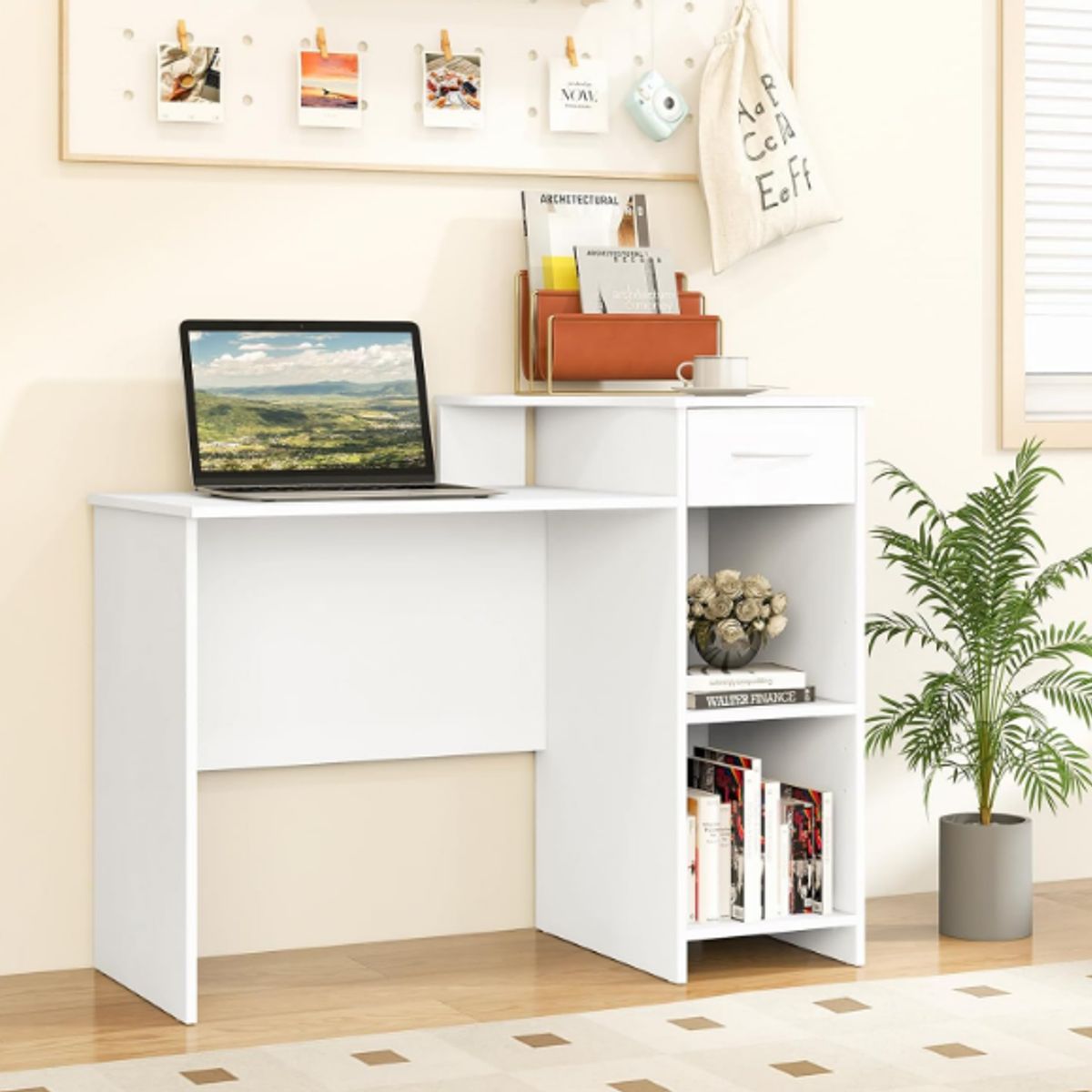 NACION MUEBLES - ESCRITORIO NACION MUEBLES PABLO COLOR BLANCO