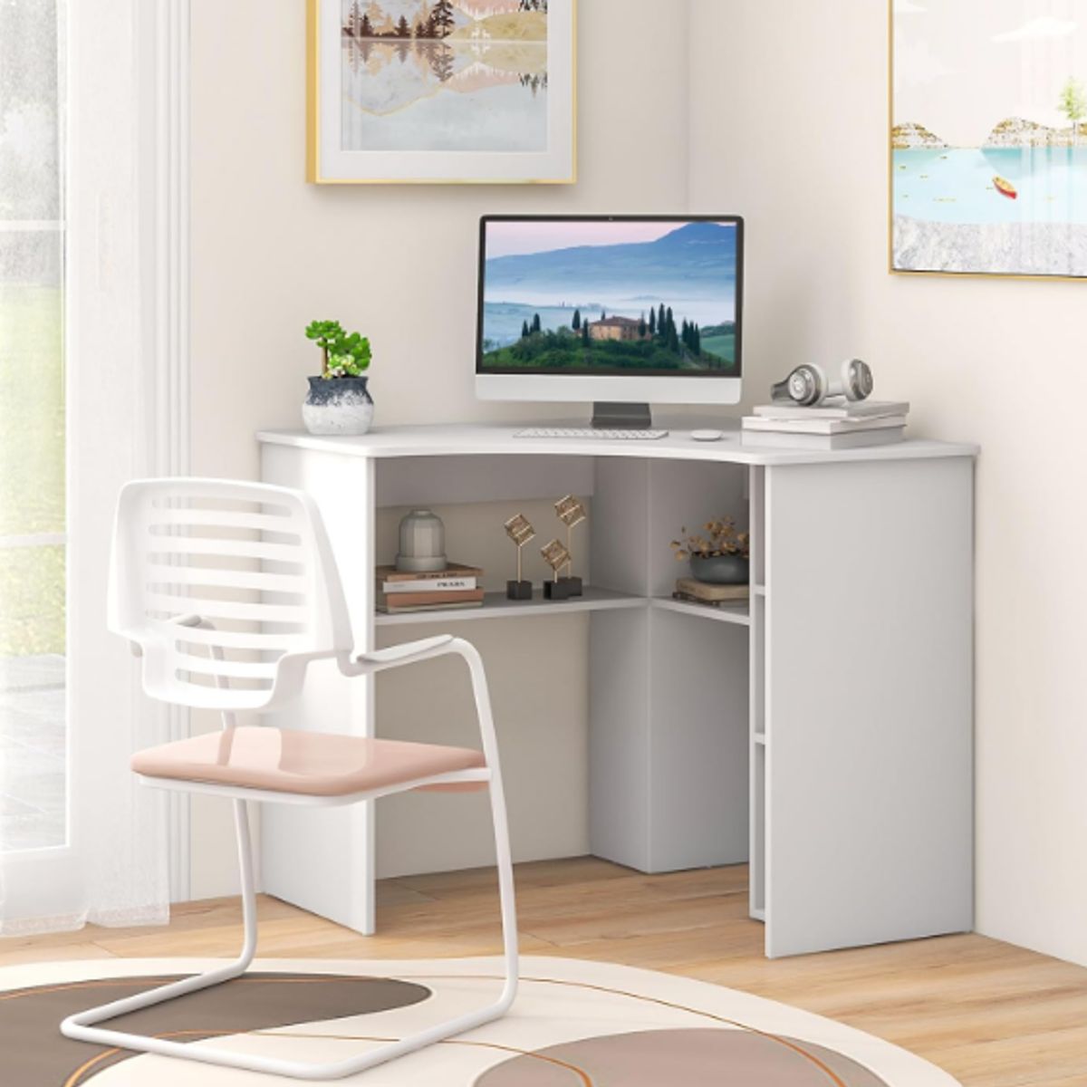 NACION MUEBLES - ESCRITORIO NACION MUEBLES NORICK COLOR BLANCO