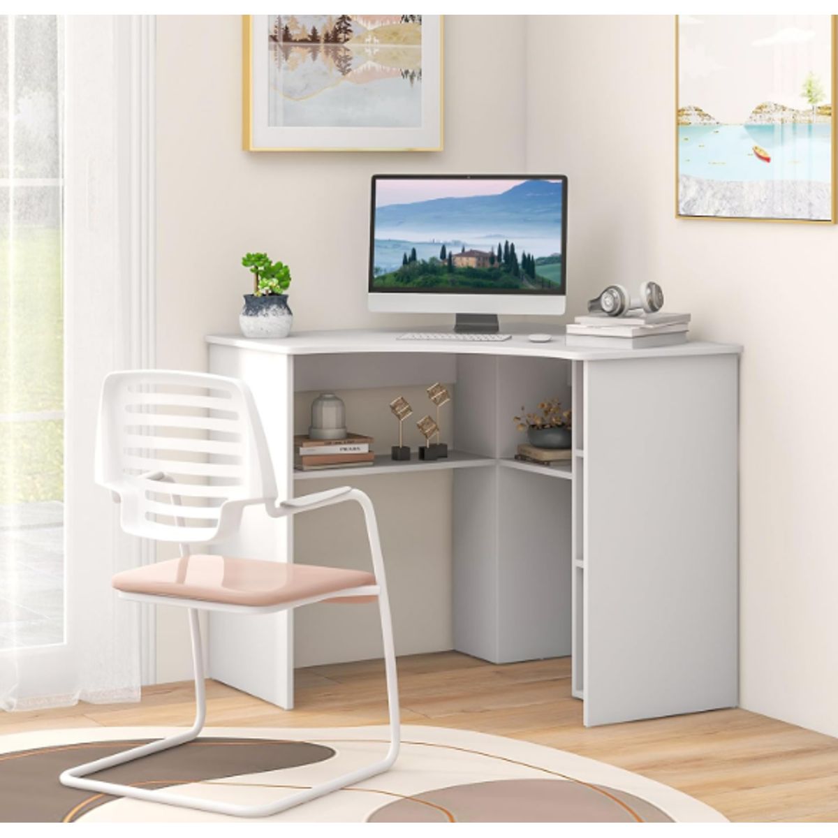 NACION MUEBLES - ESCRITORIO NACION MUEBLES NORICK COLOR BLANCO