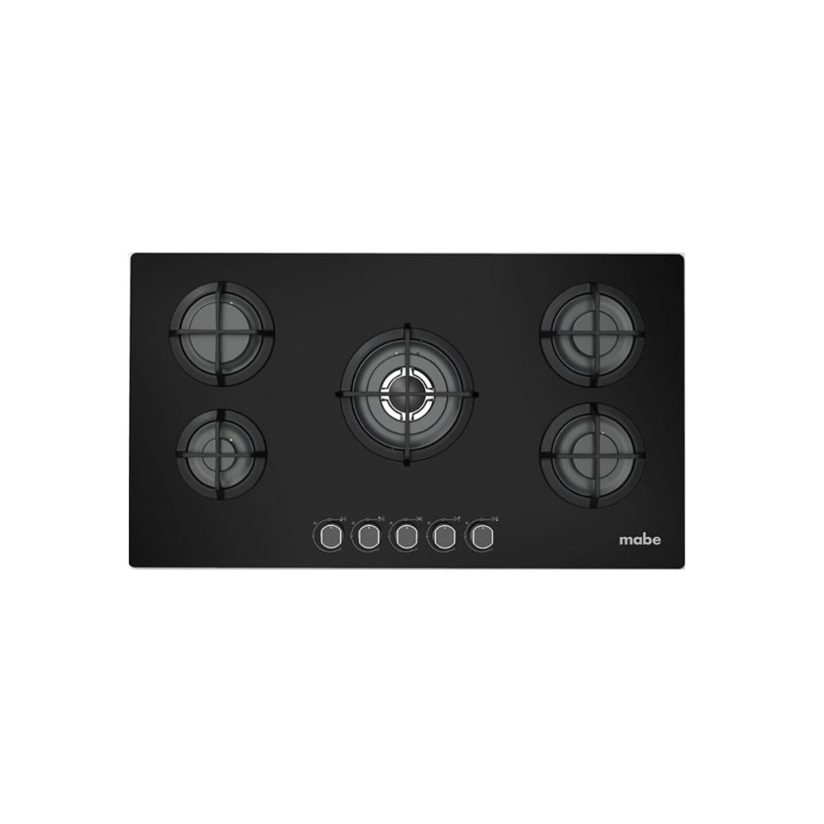 MABE - Cocina Mabe PM8655GV0 Empotrable a Gas Cubierta de Vidrio Negro