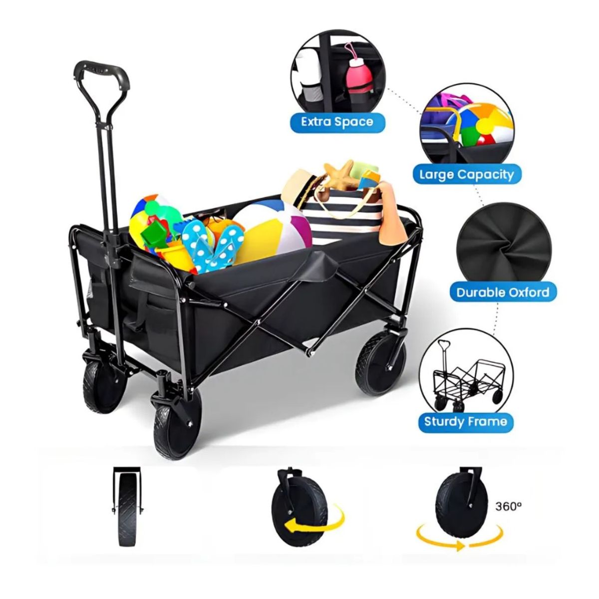 GENERICO - Carro de Transporte Multiuso Plegable C Tabla Camping Playa