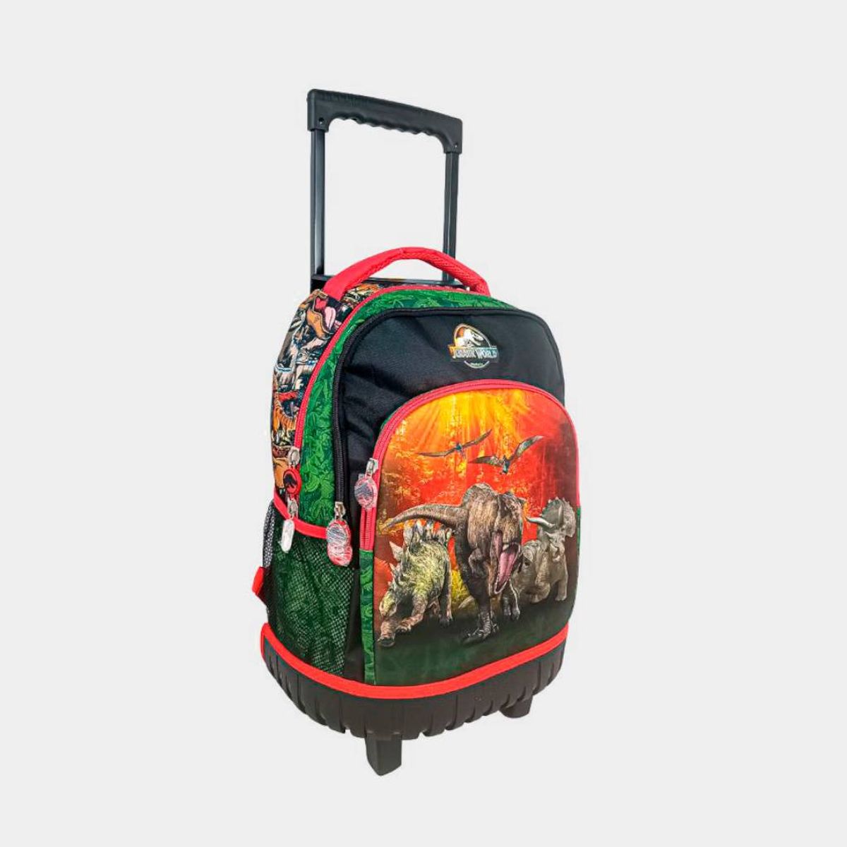 SCOOL - SET 3P MOCHI-RUEDA ESCOLAR PARA NIÑOS SCOOL 804021 JURASSIC PARK