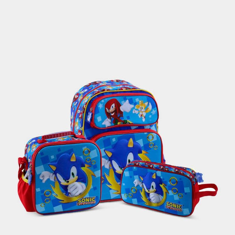 SCOOL - SET 3P MOCHILA ESCOLAR PARA NIÑOS SCOOL 803989 SONIC