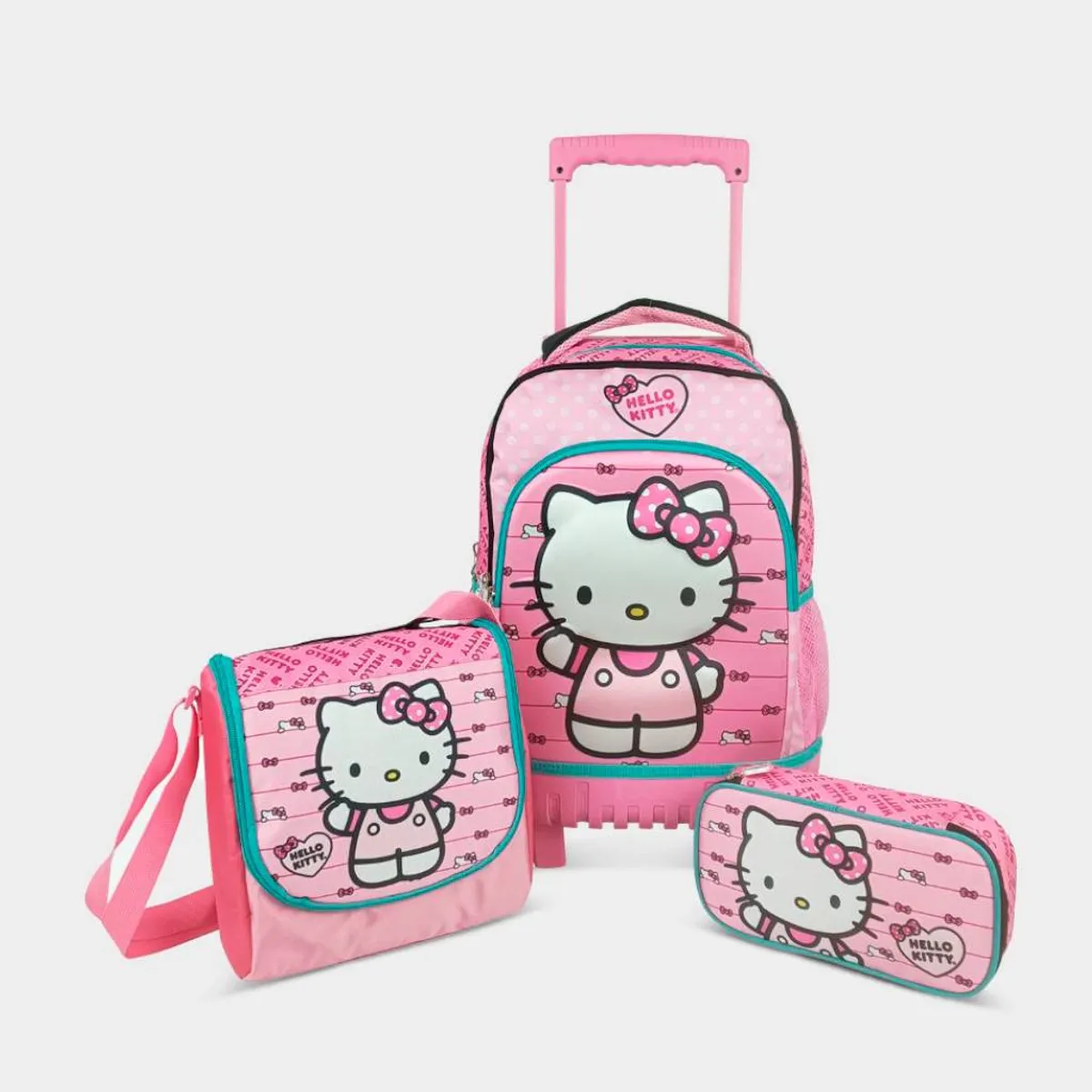 SCOOL - SET 3P MOCHI-RUEDA ESCOLAR PARA NIÑOS SCOOL 803800 HELLO KITTY