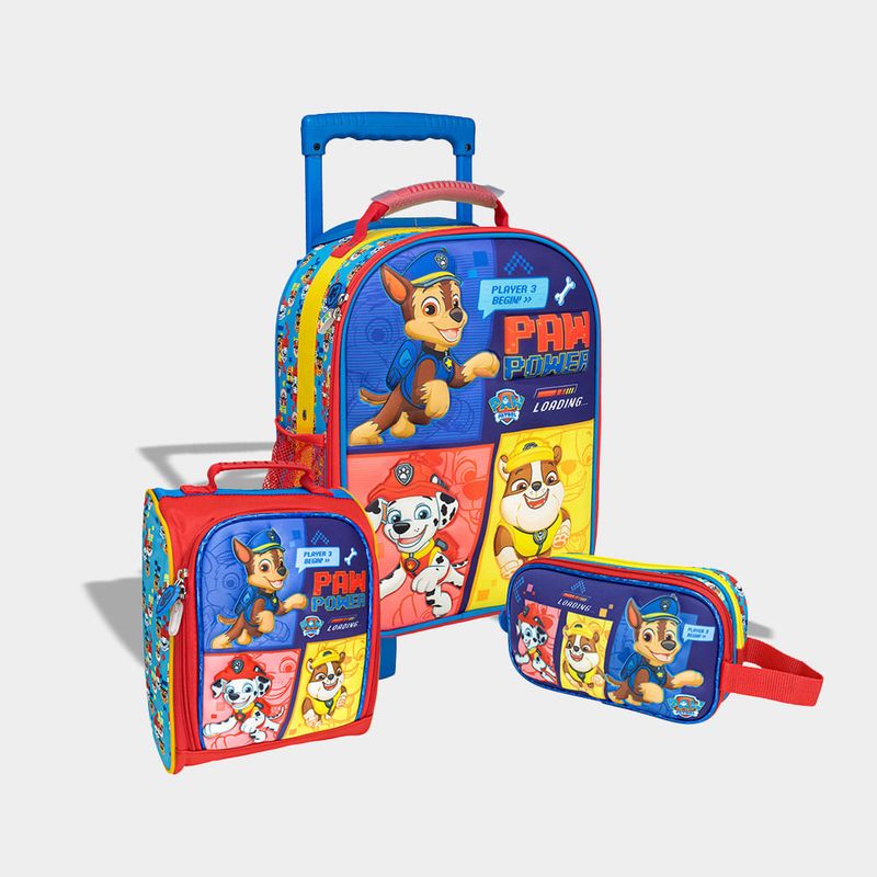 SCOOL - SET 3P MALETA ESCOLAR PARA NIÑOS SCOOL 803344 PAW PATROL