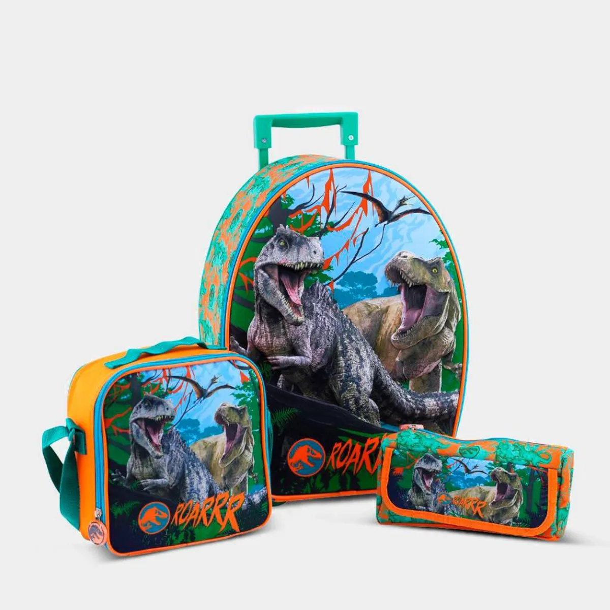 SCOOL - SET 3P MALETA ESCOLAR PARA NIÑOS SCOOL 804037 JURASSIC PARK