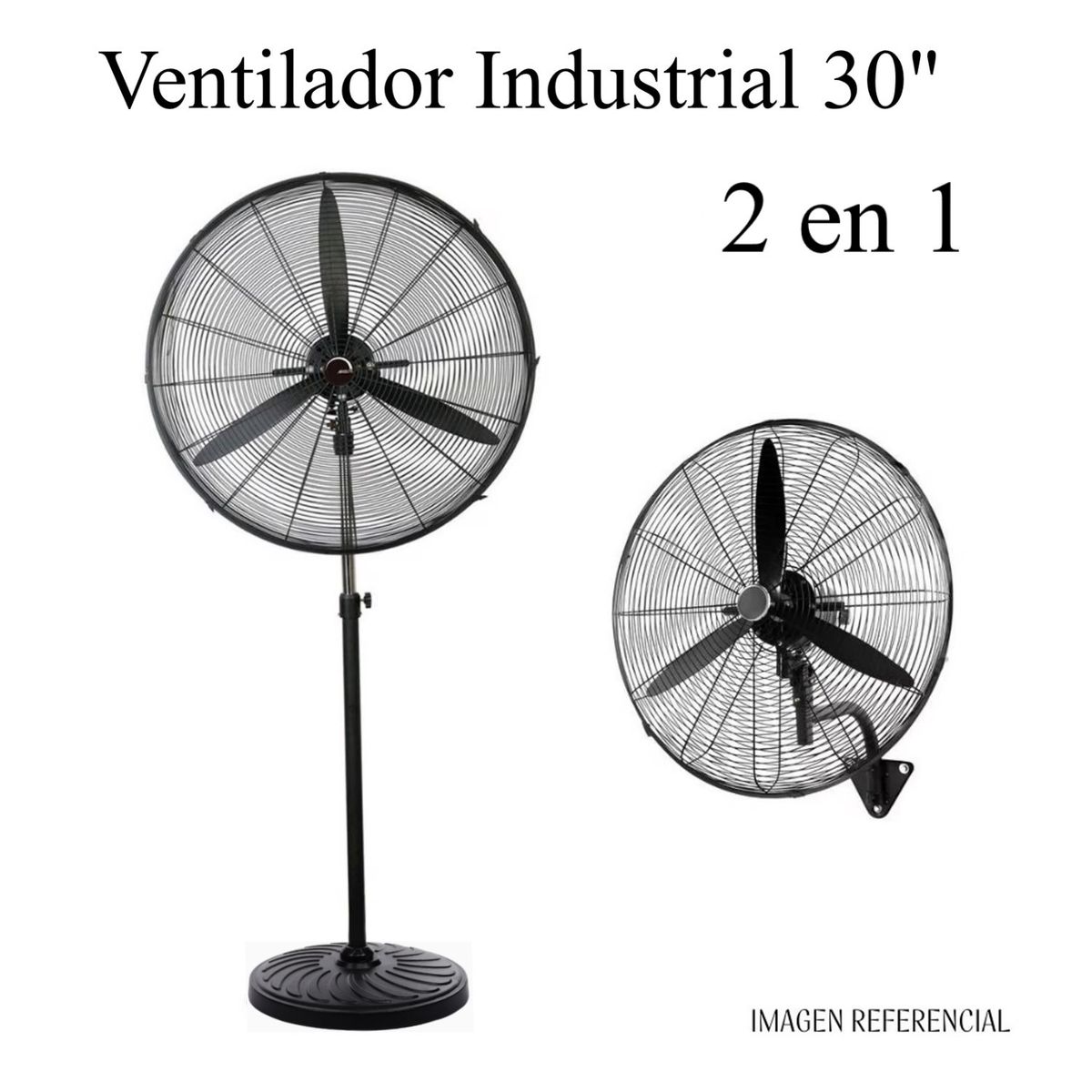 GENERICO - Ventilador Industrial de 30" Pulgadas 2 en 1 - 240 Watts