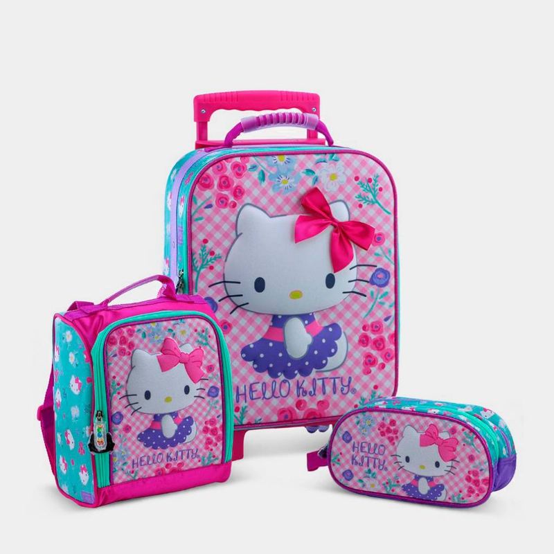 SCOOL - SET 3P MALETA ESCOLAR PARA NIÑOS SCOOL 803788 HELLO KITTY