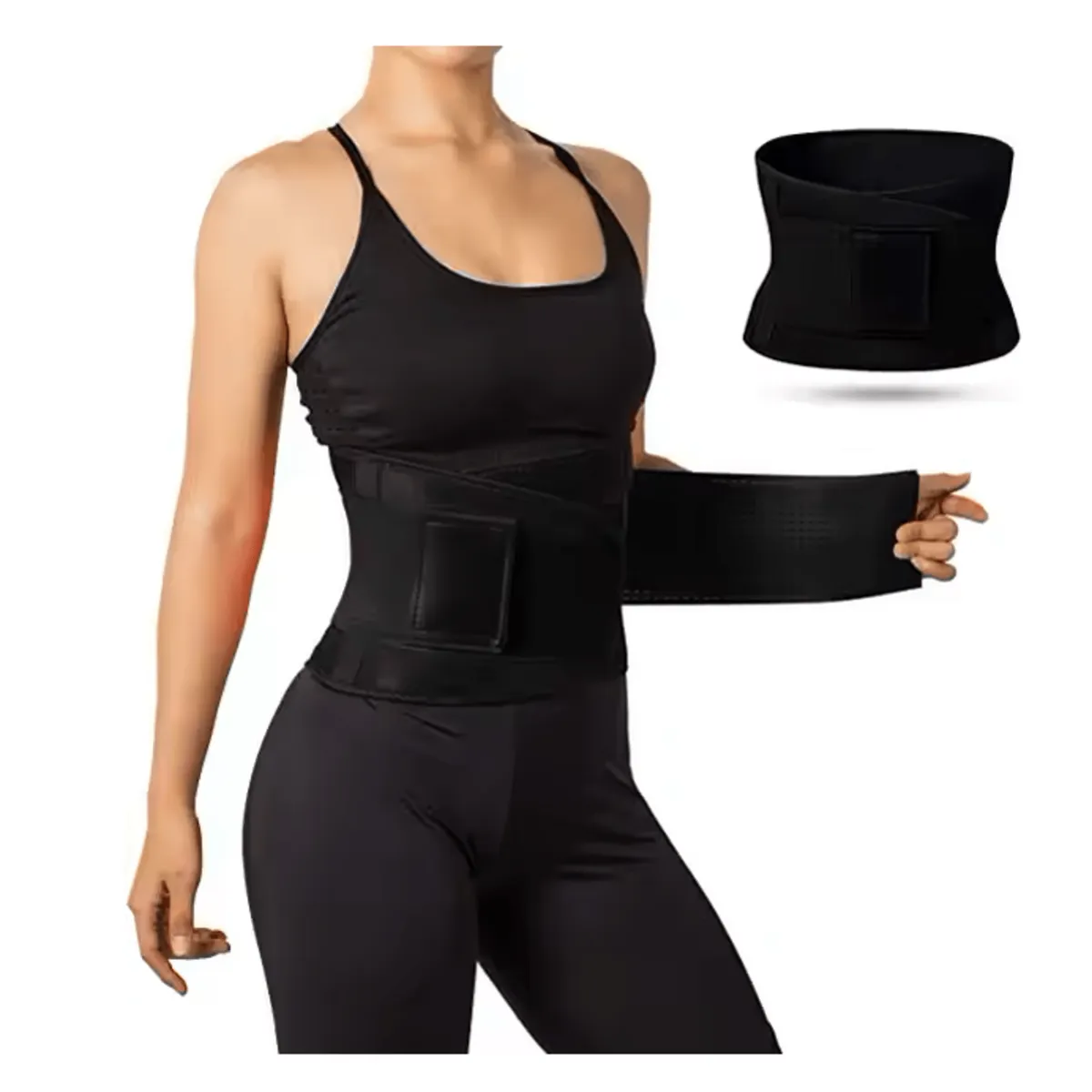 GENERICO - Faja reductora con soporte lumbar mejora postura entrena seguro