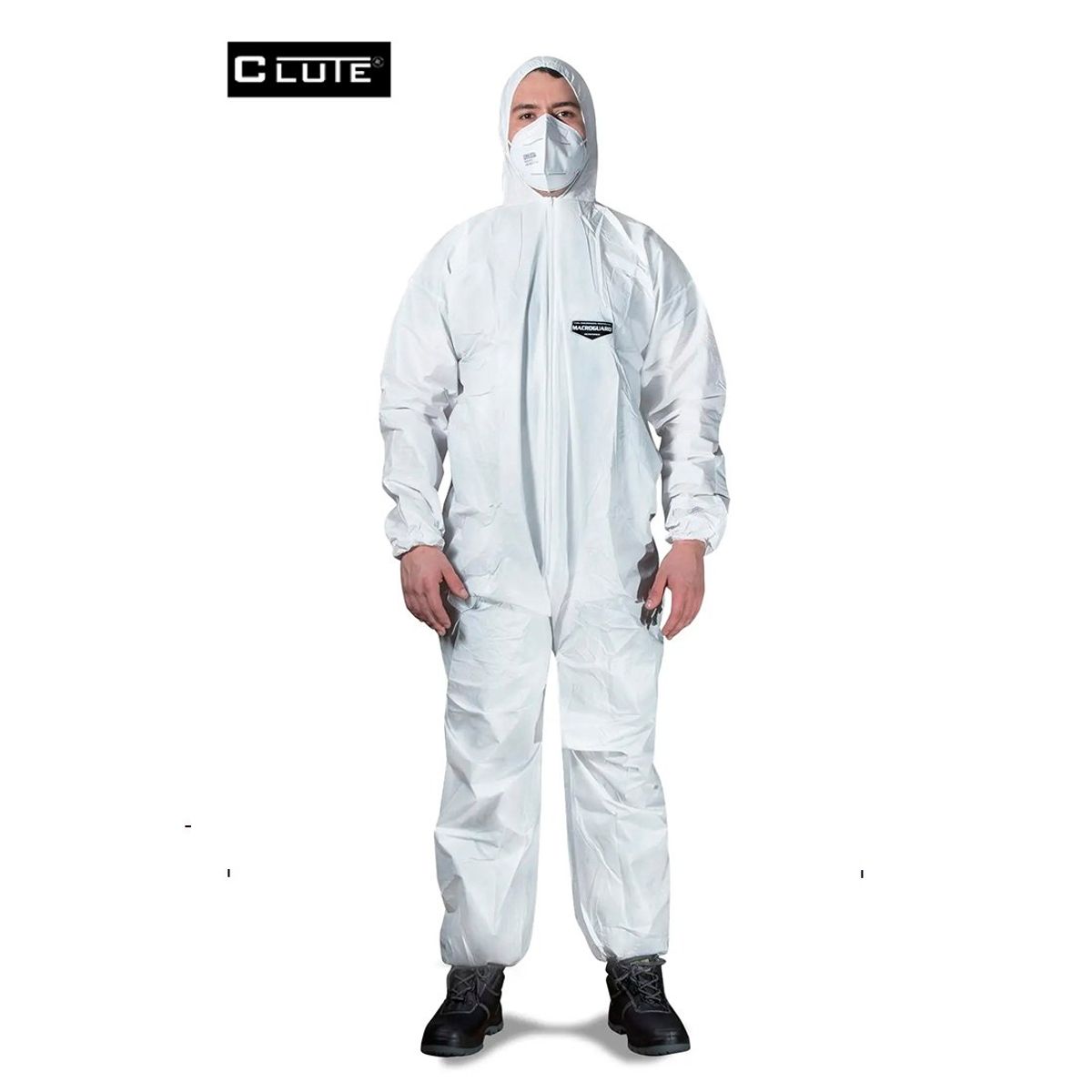 CLUTE - Pack 5 und Traje Buzo Desechable Macroguard Profesional Clute talla L