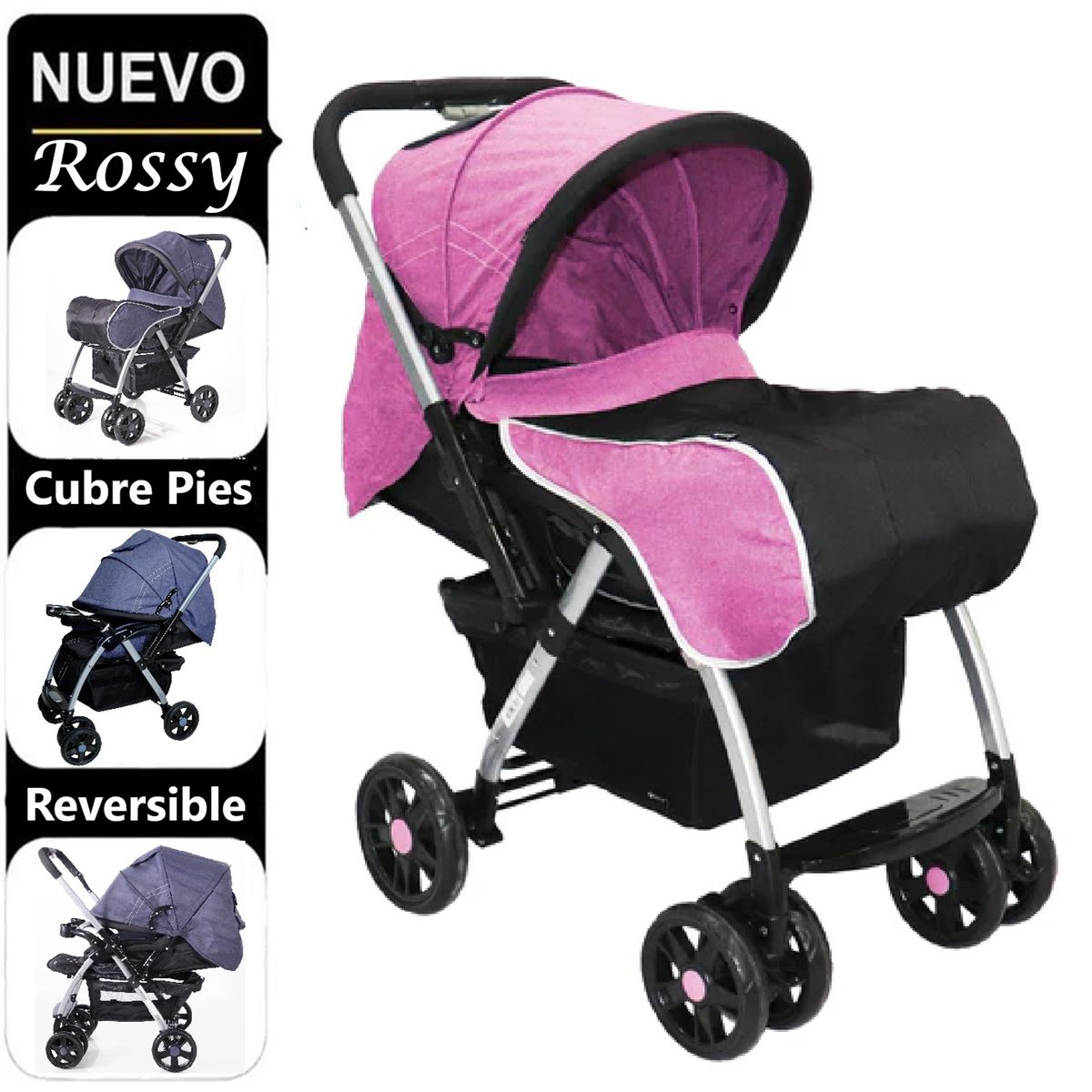EBABY - Coche de Paseo Rossi ROSADO