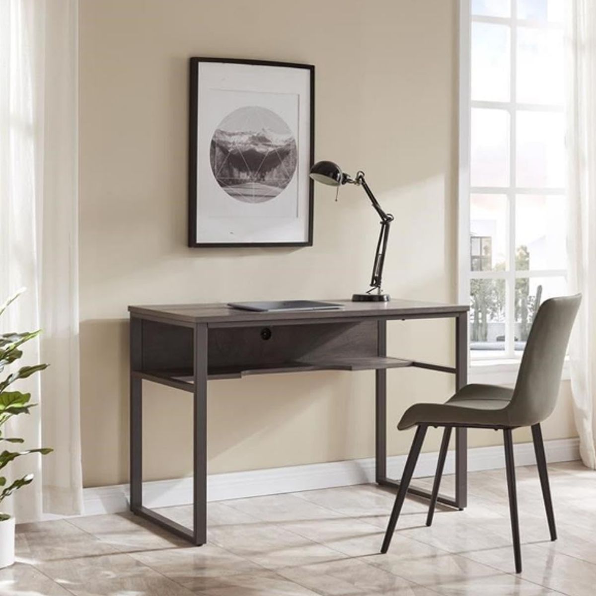 NACION MUEBLES - ESCRITORIO NACION MUEBLES OSCAR COLOR GRIS OSCURO