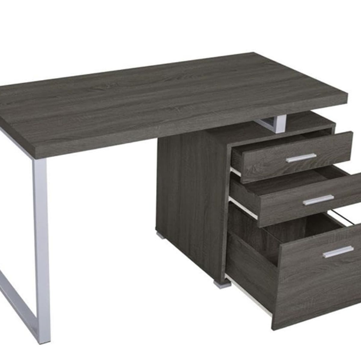 NACION MUEBLES - ESCRITORIO NACION MUEBLES CHESTER COLOR GRIS OSCURO