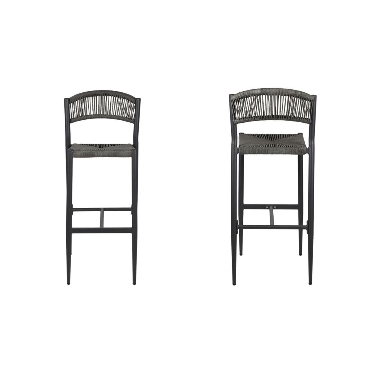 NIHM - Silla Bar de Ratán Nusa Gris