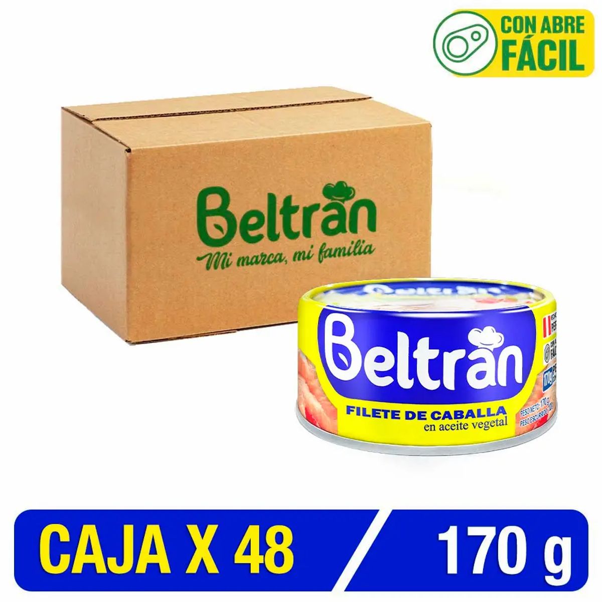 BELTRAN - Filete De Caballa Beltrán En Ac. Vegetal 170 Gr Caja X 48 U.